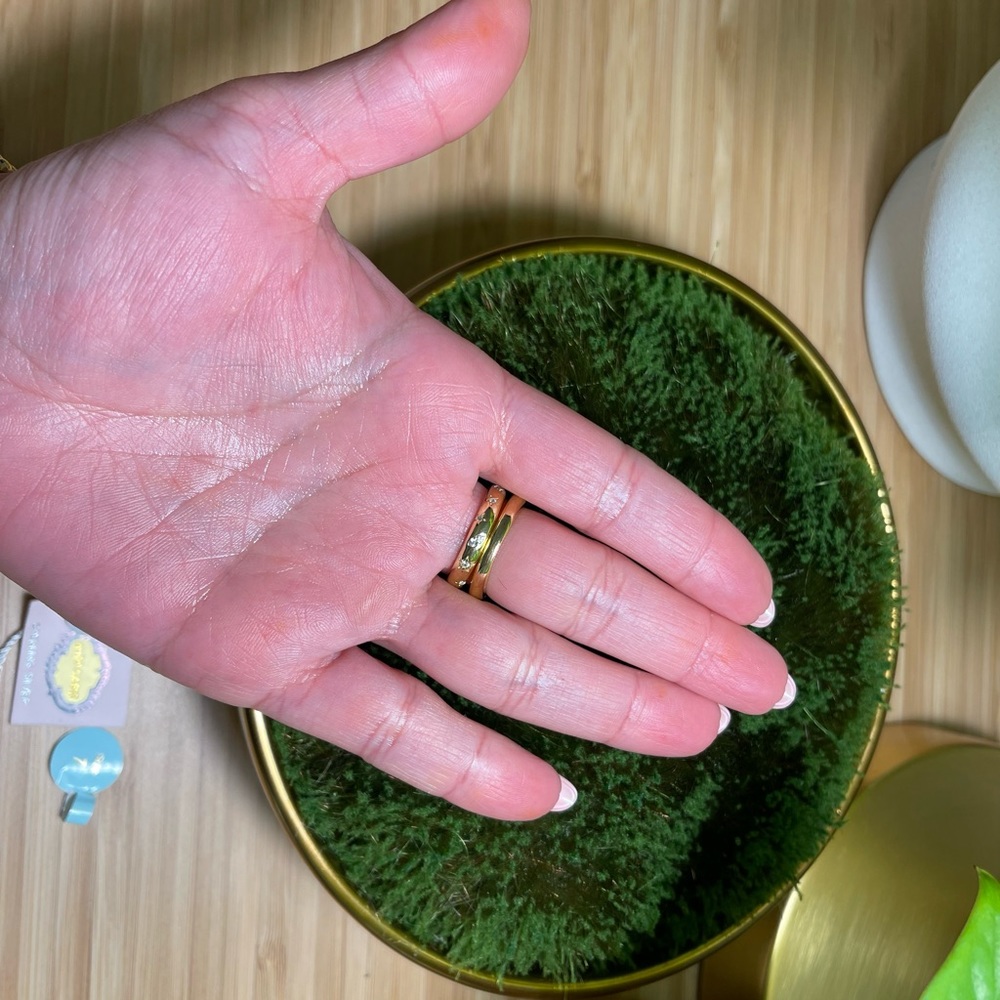 Stackable Rings 7 Gold Plated Sterling Silver - image 6